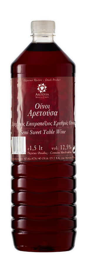 Semi Sweet Red Wine Aretousa ΡΕΤ 1.5 Lt